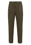 Antioch Strandhose Ottawa High Waist Pleated Oversize Khaki/Dunkelgrün