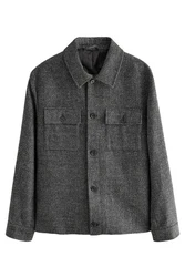 Next Sakko Angeraute Hemdjacke Dunkelgrau/Grau/Schwarz/Hellgrau