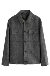Next Sakko Angeraute Hemdjacke Dunkelgrau/Grau/Schwarz/Hellgrau