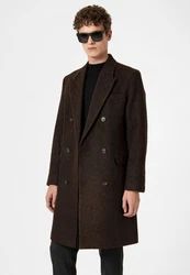 Antioch Wintermantel Yseult Dunkelbraun/Braun/Dunkelrot/Grau