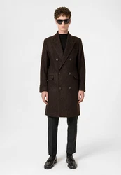 Antioch Wintermantel Yseult Dunkelbraun/Braun/Dunkelrot/Grau
