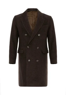 Antioch Wintermantel Yseult Dunkelbraun/Braun/Dunkelrot/Grau