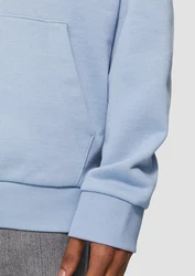 QS Sweatshirt Hoodie mit Frontdruck Artwork Blau/Hellblau
