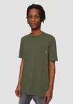 QS Kurzarmshirt T-Shirt mit Brusttasche Dunkelgrün/Grün