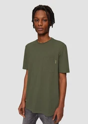 QS Kurzarmshirt T-Shirt mit Brusttasche Dunkelgrün/Grün