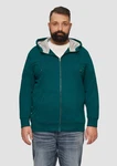 s.Oliver Allwetterjacke Sweatshirt-Jacke mit Kapuze und Logo Artwork Grün/Dunkelgrün/Türkis