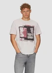 QS Kurzarmshirt T-Shirt mit Frontdruck Artwork Rot/Dunkelrot/Rosa/Bordeaux/Weiß/Creme