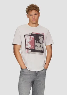 QS Kurzarmshirt T-Shirt mit Frontdruck Artwork