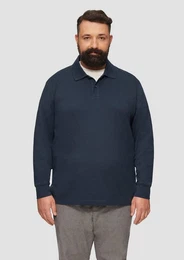 Kurzarmshirt Poloshirt aus Piqu mit Logo-Stickerei Logo