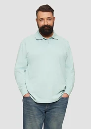 Kurzarmshirt Poloshirt aus Piqu mit Logo-Stickerei Logo