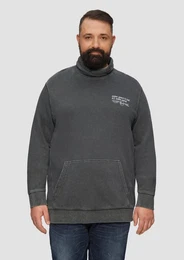 Sweatshirt Strukturiertes Sweatshirt mit Stehkragen Schmuck-Detail
