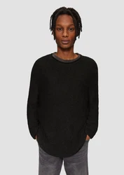 QS Pullover mit Rollkante Schwarz