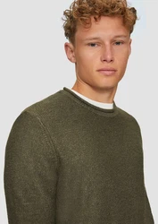 QS Pullover mit Rollkante Dunkelgrün/Khaki