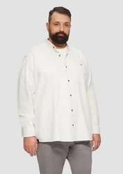 s.Oliver Langarmhemd Regular Fit Weiß/Rot/Grau/Creme