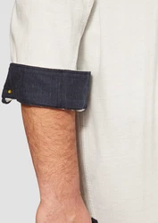 s.Oliver Langarmhemd Regular Fit Weiß/Rot/Grau/Creme