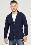 behype Strickjacke FELIAN Dunkelblau/Hellblau