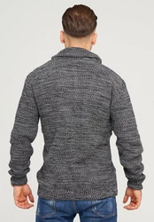 behype Strickjacke MIKITA Grau/Hellblau/Hellgrau/Dunkelgrau/Schwarz/Grün