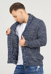 behype Strickjacke MIKITA Hellblau/Dunkelblau/Blau