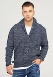 behype Strickjacke MIKITA Hellblau/Dunkelblau/Blau
