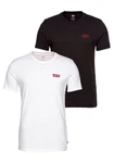 LEVI'S T-Shirt '2 Pack Crewneck Graphic' rot/schwarz/weiß