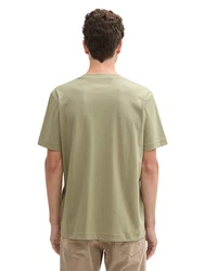 TOM TAILOR T-Shirt mit Frontprint nachtblau/grün/offwhite