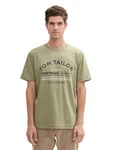 TOM TAILOR T-Shirt mit Frontprint nachtblau/grün/offwhite