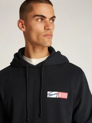 Tommy Jeans Sweatshirt TJM REG ENTRY GRAPHIC HOODIE EXT mit Logo rot/schwarz/weiß