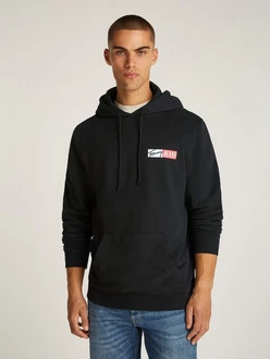 Tommy Jeans Sweatshirt TJM REG ENTRY GRAPHIC HOODIE EXT mit Logo rot/schwarz/weiß