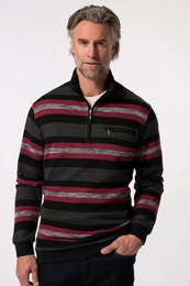 Sweatshirt Troyer Zippkragen Brusttasche