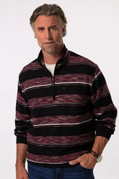 Sweatshirt Troyer Sweat Zippkragen Brusttasche