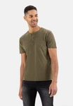 camel active Henleyshirt Dunkelgrün/Khaki