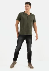camel active Henleyshirt Dunkelgrün