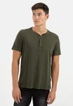camel active Henleyshirt Dunkelgrün