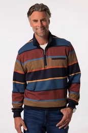 Sweatshirt Troyer Sweat Zippkragen Brusttasche