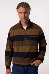 Sweatshirt Troyer Sweat Zippkragen Brusttasche