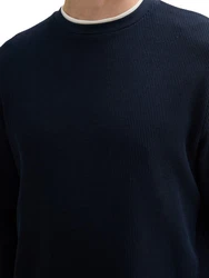TOM TAILOR Denim 2-in-1 Langarmshirt Dunkelblau/Hellblau/Blau