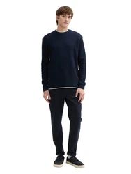 TOM TAILOR Denim 2-in-1 Langarmshirt Dunkelblau/Hellblau/Blau