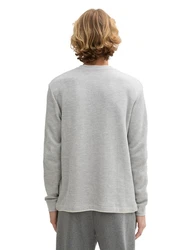 TOM TAILOR Denim 2-in-1 Langarmshirt Grau/Hellgrau