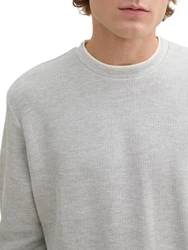 TOM TAILOR Denim 2-in-1 Langarmshirt Grau/Hellgrau