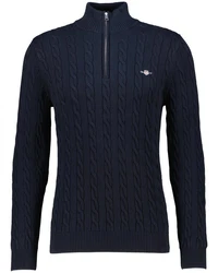 Gant Strickpullover Troyer COTTON CABLE HALF ZIP Dunkelblau/Blau/Hellblau