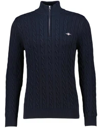 Gant Strickpullover Troyer COTTON CABLE HALF ZIP Dunkelblau/Blau/Hellblau