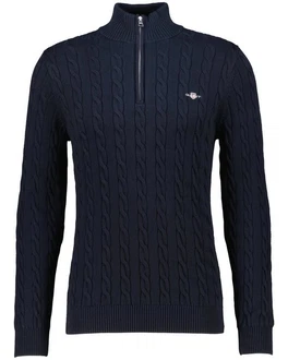 Gant Strickpullover Troyer COTTON CABLE HALF ZIP