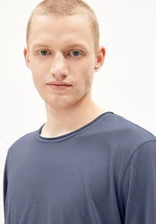 Armedangels Longsleeve MAARKOS LS Herren Grau/Dunkelblau/Blau