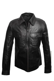 Lederjacke Cool Man Lssige Lederjacke mit Brusttaschen aus weichem Lammnappa
