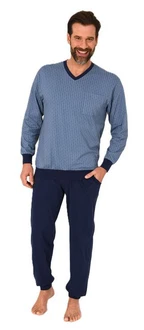 Normann Pyjama Herren Schlafanzug langarm mit Bündchen Hellblau/Dunkelblau/Grau/Blau Normann Pyjama Herren Schlafanzug langarm mit Bündchen Hellblau/Dunkelblau/Grau/Blau