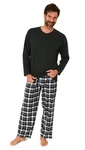 Normann Pyjama Herren Schlafanzug Grau/Schwarz/Grün/Dunkelgrün/Rot