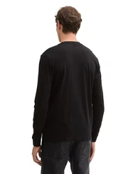 TOM TAILOR Denim Langarmshirt mit Logo-Print Orange/Schwarz/Dunkelblau/Gelb
