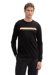 TOM TAILOR Denim Langarmshirt mit Logo-Print Orange/Schwarz/Dunkelblau/Gelb