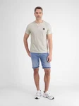 LERROS Henleyshirt Serafino-Shirt Khaki/Beige/Hellblau