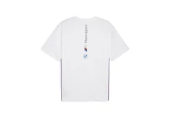 PUMA T-Shirt BMW M Motorsport Essentials+ Logo Herren Weiß/Schwarz/Dunkelblau/Rosa